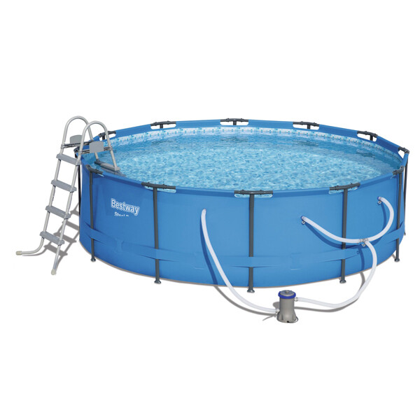 Каркасный круглый бассейн Bestway 56418 (366х100) с картриджным фильтром